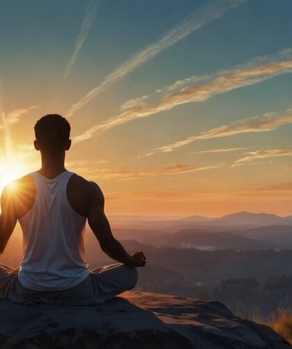 person meditating