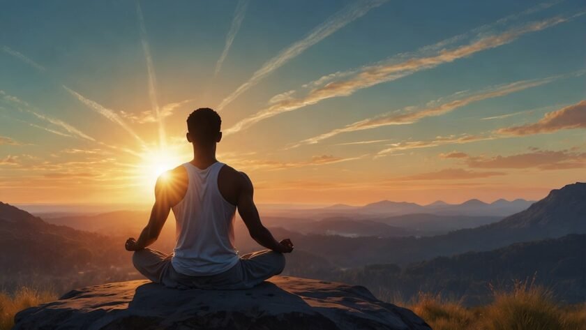 person meditating
