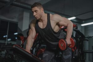 A Man Lifting a Dumbbell
